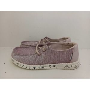 Hey Dude Disco Pink Wendy Youth Size Y-2 / L3 Shoes